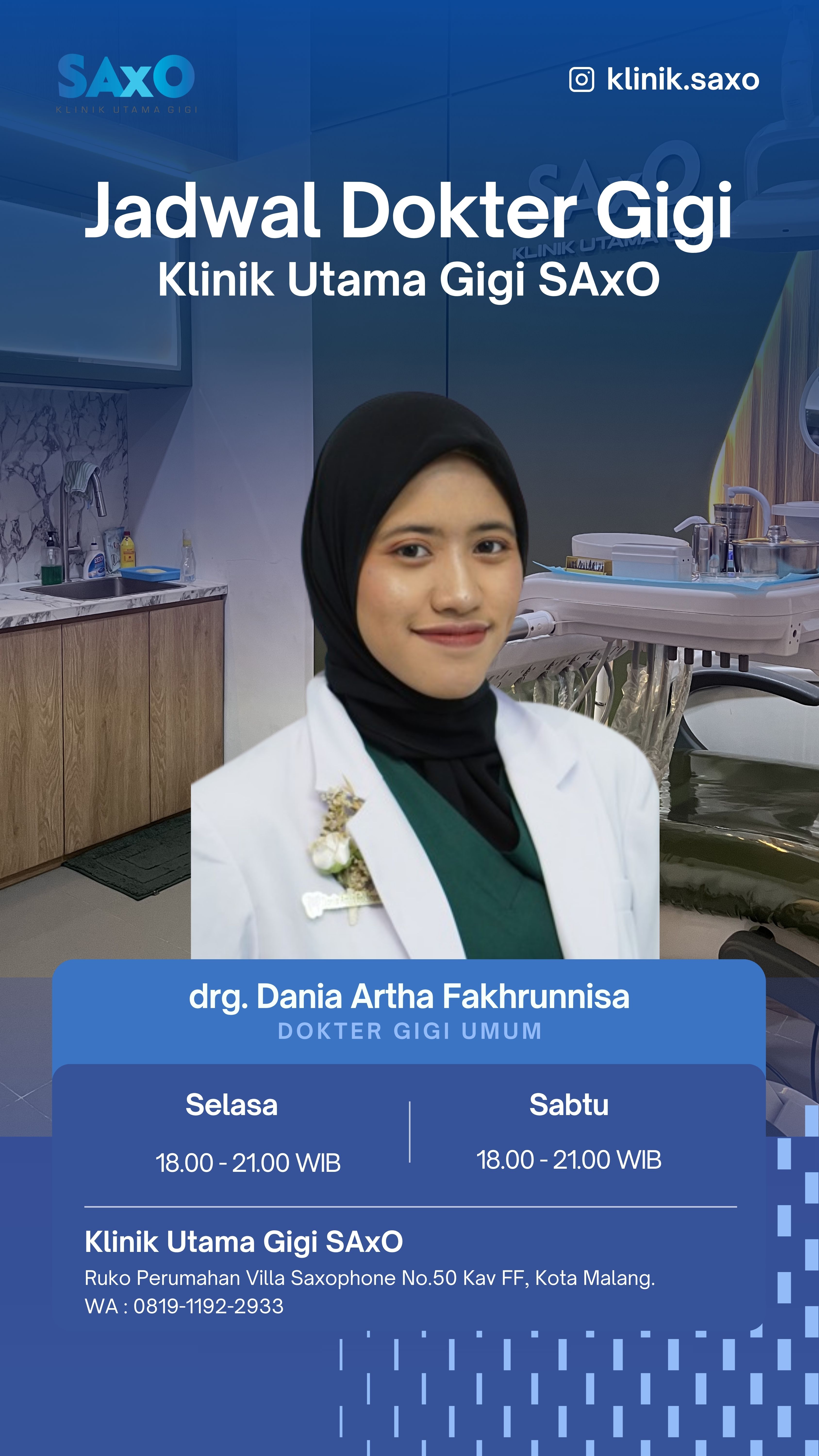 Portrait of drg Dania Artha Fakhrunnisa